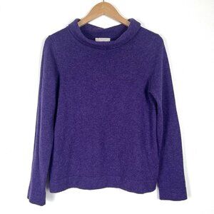Hobbs London Purple Merino Wool Cashmere Sweater Women’s M Quiet Luxury Office